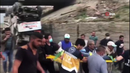 Kamyon köprüden uçtu