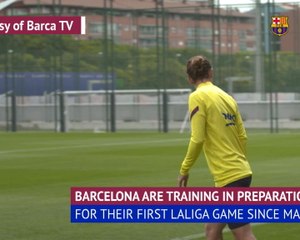 Barcelona train ahead of long-awaited LaLiga return
