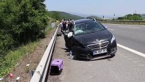 Anadolu Otoyolu'nda lastiği patlayan araç zincirleme kazaya neden oldu - DÜZCE