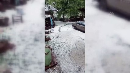 Dolu ve sağanak etkili oldu - KASTAMONU