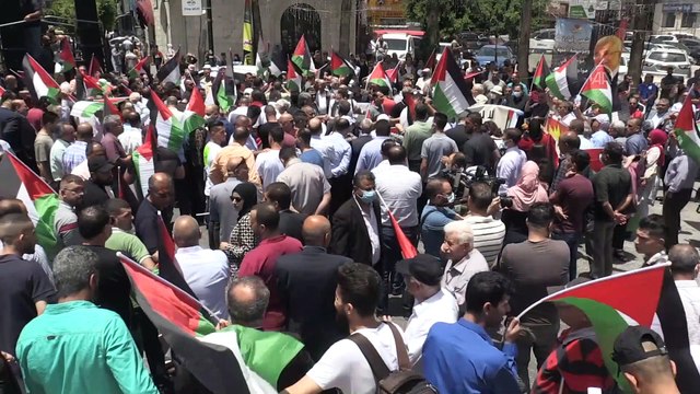 İsrail'in ilhak planı Batı Şeria'da protesto edildi - RAMALLAH