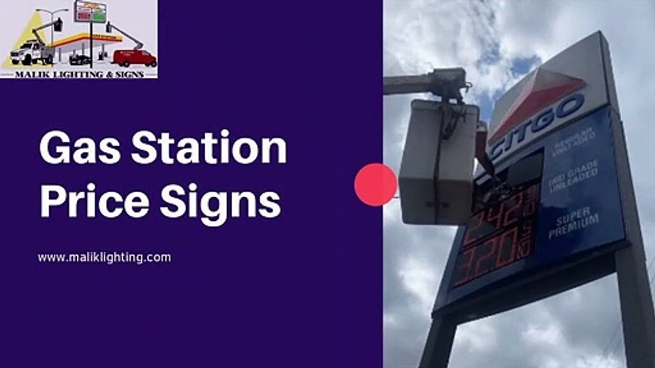 Gas Station Price Signs | Sign Repair| maliklighting.com