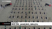 اعتراض به سیاست دولت برزیل در برابر شیوع کرونا با حفر ۱۰۰ قبر