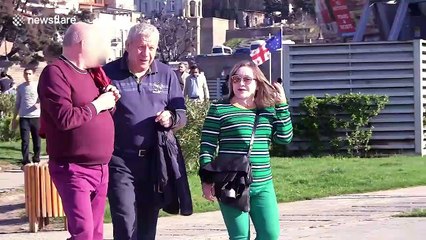 Money experiment prank reveals honesty and laughs for passersby in Georgia