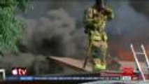 Fire crews battle flames in Downtown Bakersfield