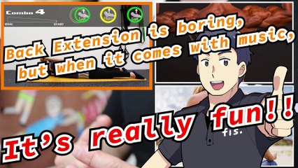 【Rhythmic workout】Lets try to Back Extension with music for 3 minutes [English]