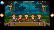Nursery Rhymes for kids//Five little monkeys jumping on the bed//animated poems for kids // Learning kids