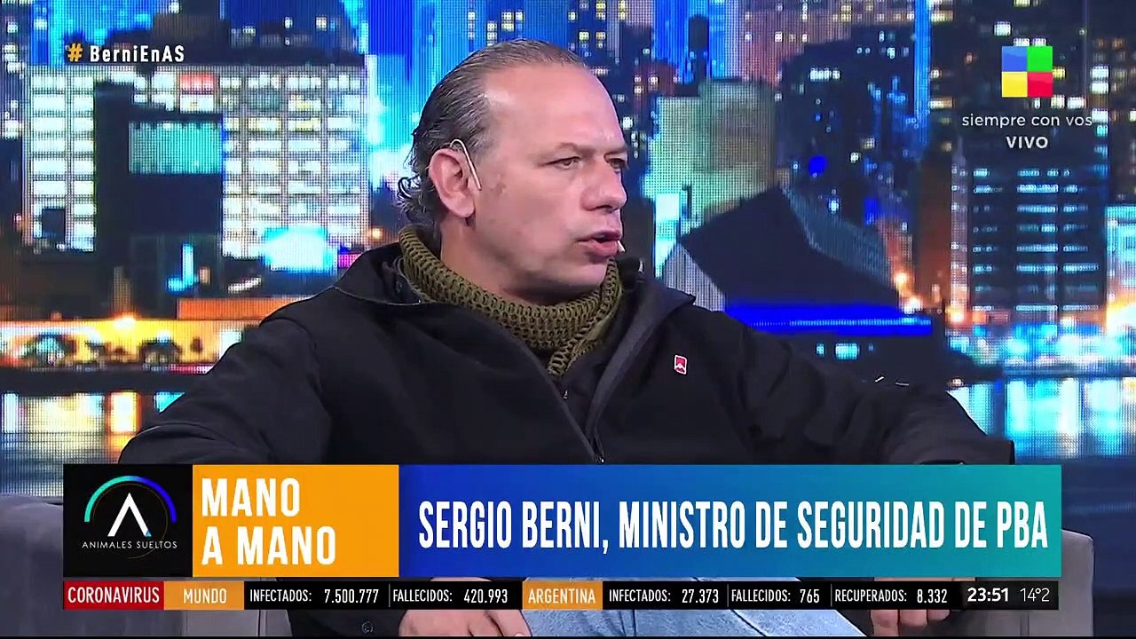 Sergio Berni "Estamos en una crisis sanitaria y económica"