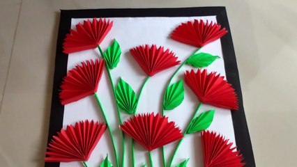 Beautiful Paper Flower Wall hanging | Home Decor | DIY | Wall Decoration idea | Easy Wall hanging Idea