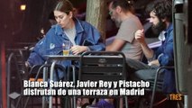 Blanca Suárez y Javier Rey, caras largas en una terraza de Madrid