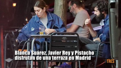 Blanca Suárez y Javier Rey, caras largas en una terraza de Madrid