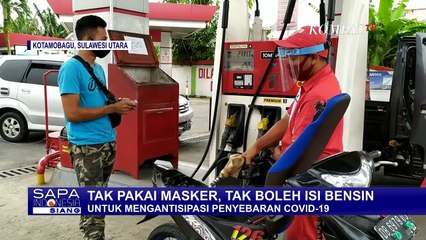 Tak Pakai Masker Tak Boleh Isi Bensin di SPBU Ini