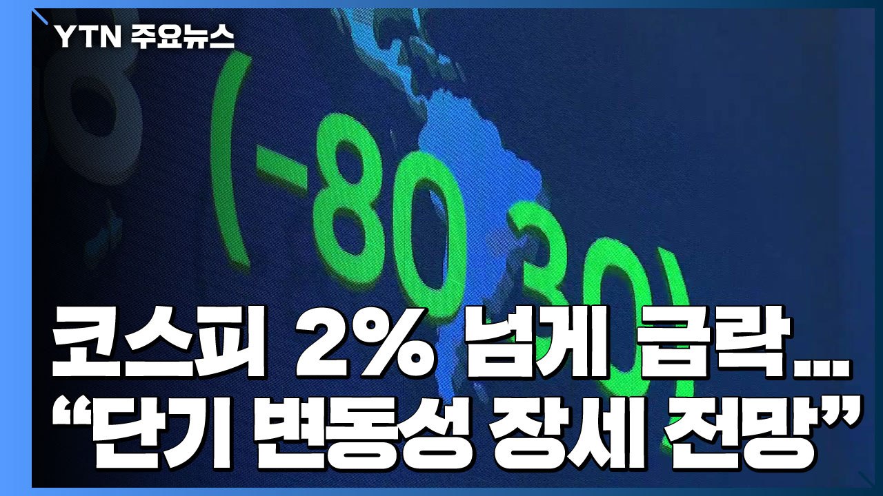 코스피 2% 넘게 급락..."단기 변동성 장세 전망" / YTN