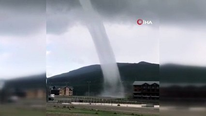 Erciyes Dağı'ndaki hortum böyle görüntülendi
