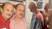 Anupam Kher Gets A 'Quick Haircut' From Brother Raju Kher