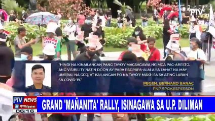 Grand 'mañanita' rally, isinagawa sa UP Diliman