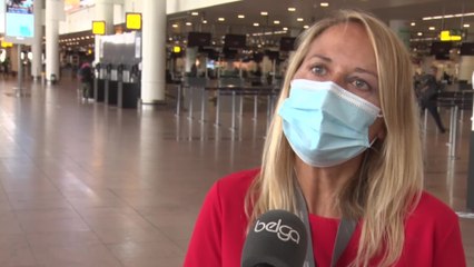 Marques au sol, gels nettoyants et une quarantaine d'éviers: le Brussels Airport est prêt (Nathalie Pierard)