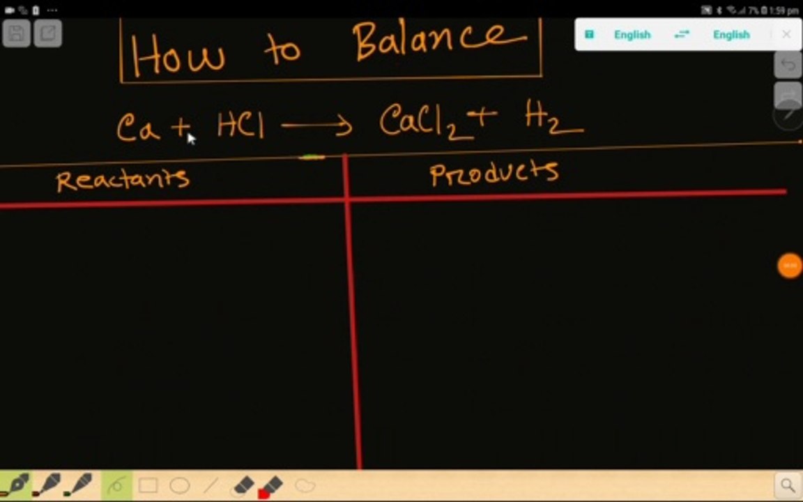 How to Balance Ca+HCl=CaCl2+H2
