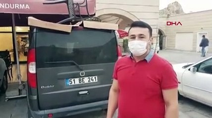 Nevşehir'de, doluya battaniye ve kartonlu önlem