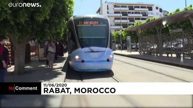 Rabat tramways don face masks to encourage Moroccans to wear them