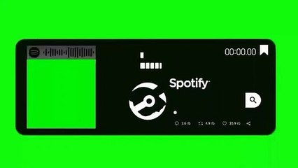 Instagram spotify music visualizer Green Screen Green Tech Video'z