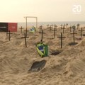 Coronavirus: Cent tombes creusées sur la plage de Copacabana