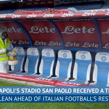 Stadium sanitised ahead of Napoli-Inter Coppa Italia semi-final