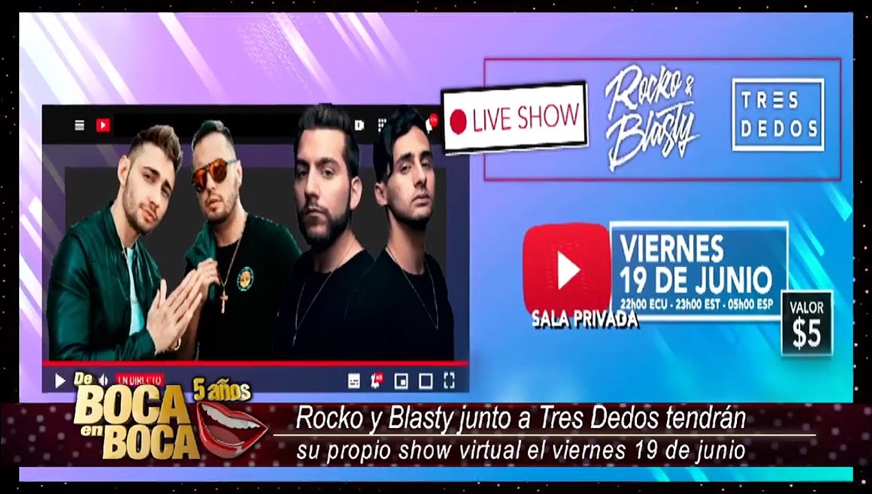 Rocko y Blasty junto a Tres Dedos tendrán su propio show virtual