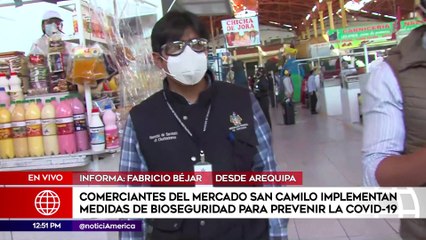 Edición Mediodía: Comerciantes de conocido mercado en Arequipa toman medidas de bioseguridad