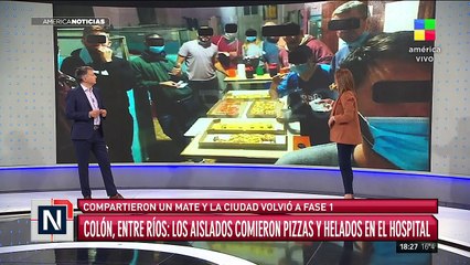 Pacientes con coronavirus hicieron una fiesta en el hospital: comieron pizzas y helado