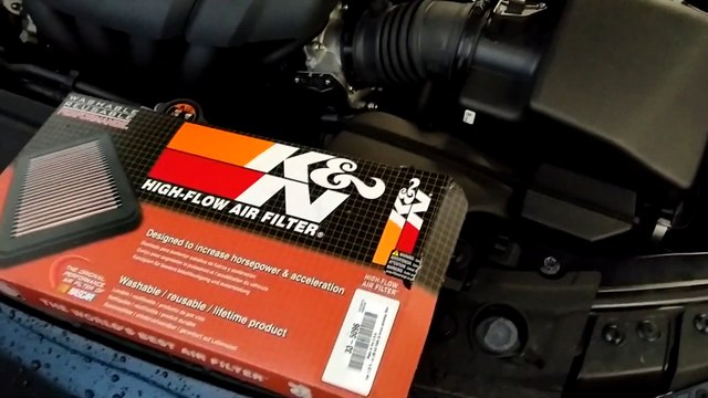 Remplacement filtre à air d'origine par filtre k&n 33-5096 Mazda 3 122chvx