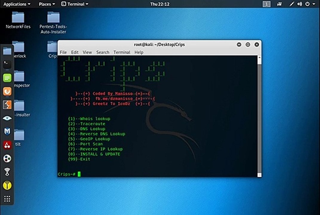 Install Crips on Kali Linux