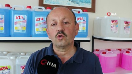 Fabrika gibi okul... Tonlarca dezenfektan ürettiler