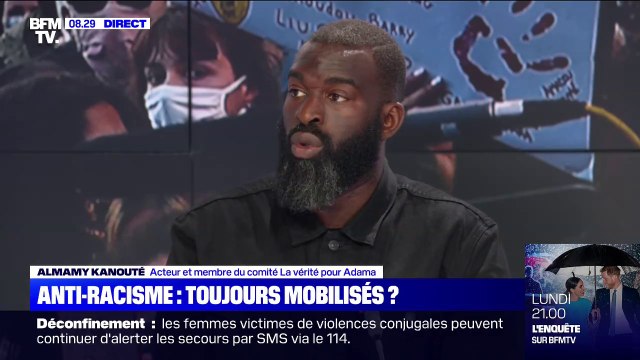 Almamy Kanouté, acteur et membre du comité La vérité pour Adama, conseille aux policiers qui ne se sentent pas bien de démissionner