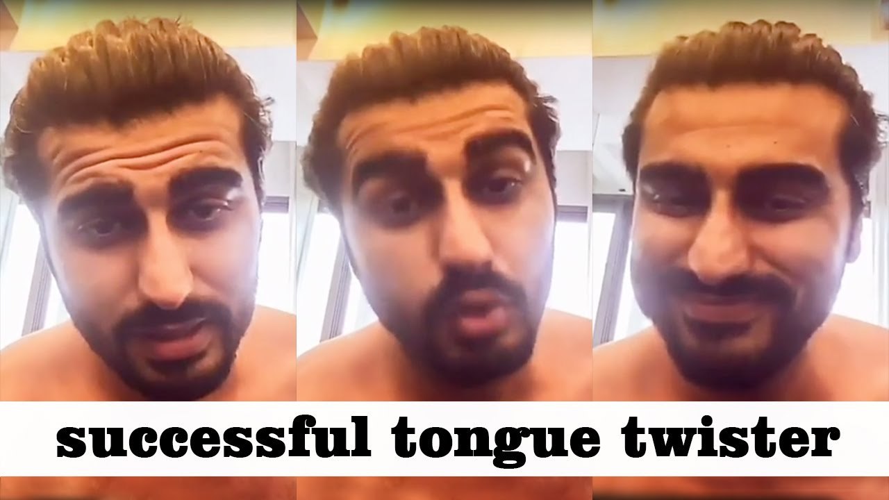H0ttie! Arjun Kapoor Is All Set For The Tongue Twister Challenge.