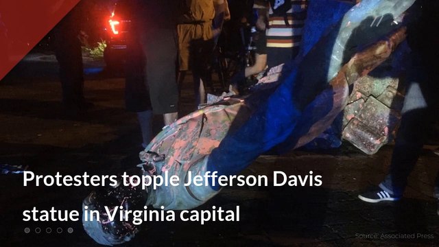 Protesters topple Jefferson Davis statue in Virginia capital, and other top stories from June 13, 2020.