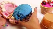 Feeding Mr. Play Doh Head Kinetic Sand Sundaes Scoops & Ice Cream Cones from Ice Cream Truck Set!_2