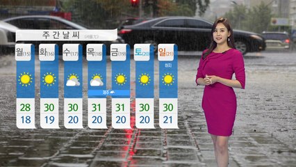 [날씨] 오늘 중부 무더위...밤 사이 전국 비 / YTN