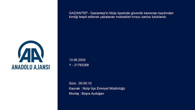 Motosiklet hırsızlığı güvenlik kamerasında - GAZİANTEP