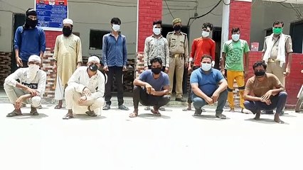 कांधला पुलिस ने 11 लोगों को गिरफ्तार कर भेजा जेल