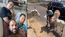 Shikhar Dhawan Feeds హంగ్రీ ఏనిమల్స్ With ఫ్యామిలీ!