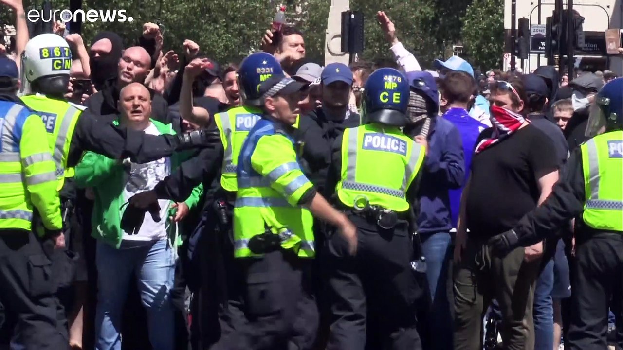 Gegen 'Black Lives Matter': Rechte protestieren in London