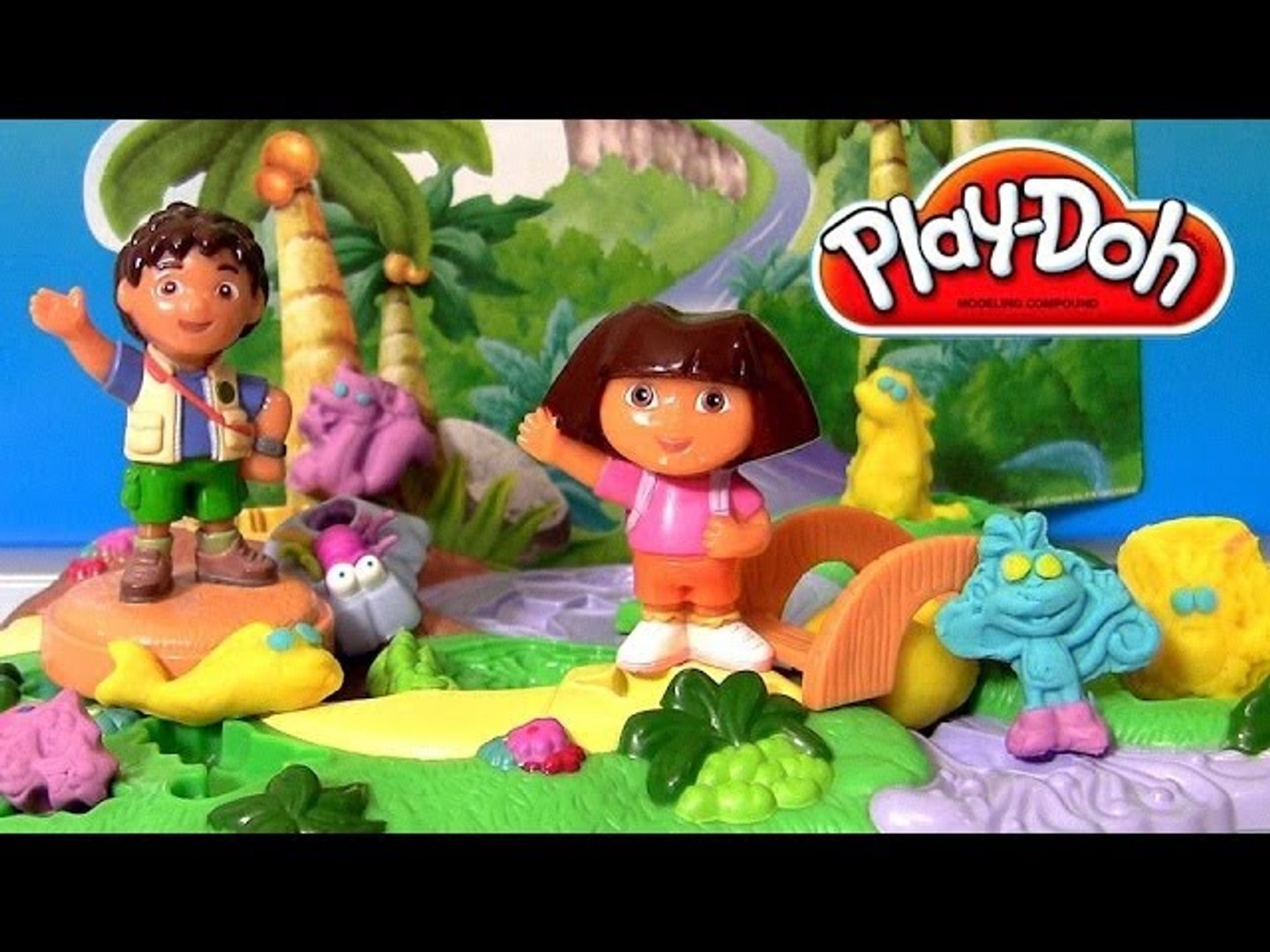 Play Doh Dora the Explorer Big Adventure Set BONUS Diego Playdough Jungle  Animals by Disneycollector - video Dailymotion