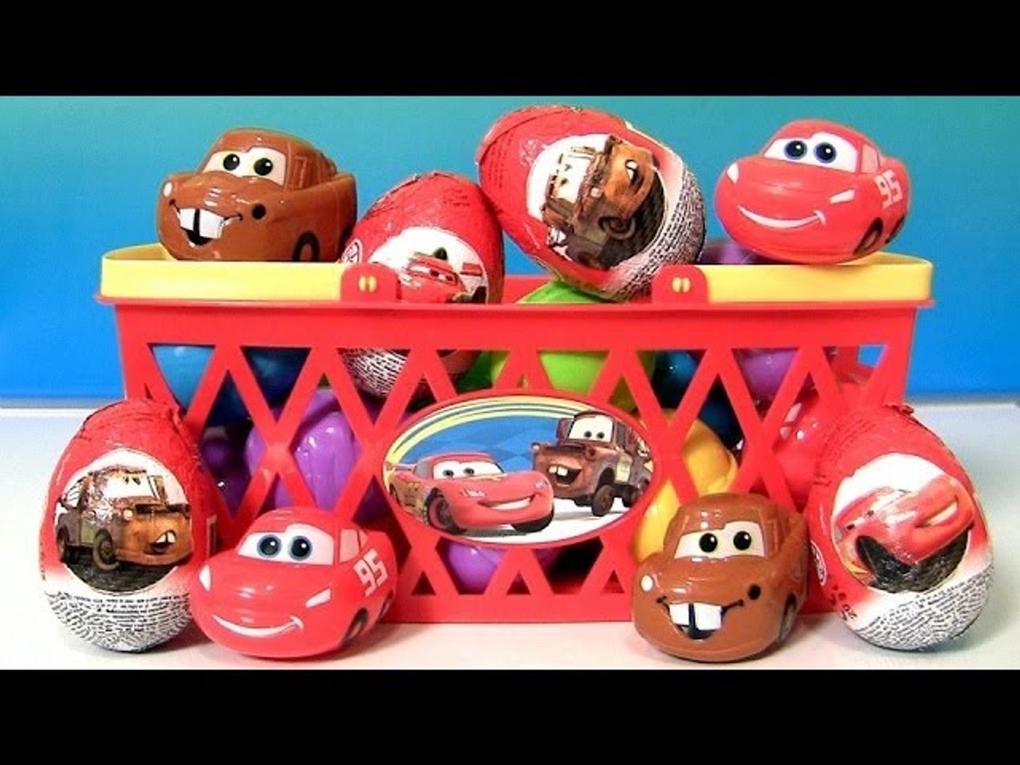 Pixar Cars Easter Eggs Basket Disney Character Shaped Candy Lightning  McQueen and Mater Huevos 2014 - video Dailymotion