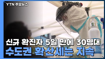 코로나19 확진자 5일 만에 30명대...수도권 확산세는 지속 / YTN