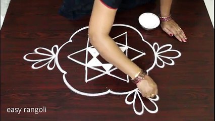 creative & beautiful, muggulu designs, with 5 dots ,  easy & simple rangoli,   new kolam