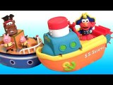 Peppa Pig Pool Party with Captain Elmo and Pirate Mater Bath Water Toys Sesame Street Nickelodeon