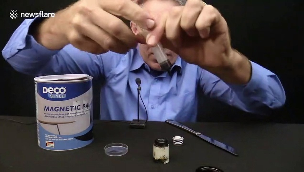 ASMR Australian Science Teacher discovers that ALDI magnetic paint is a cheap alternative to Ferrofluid