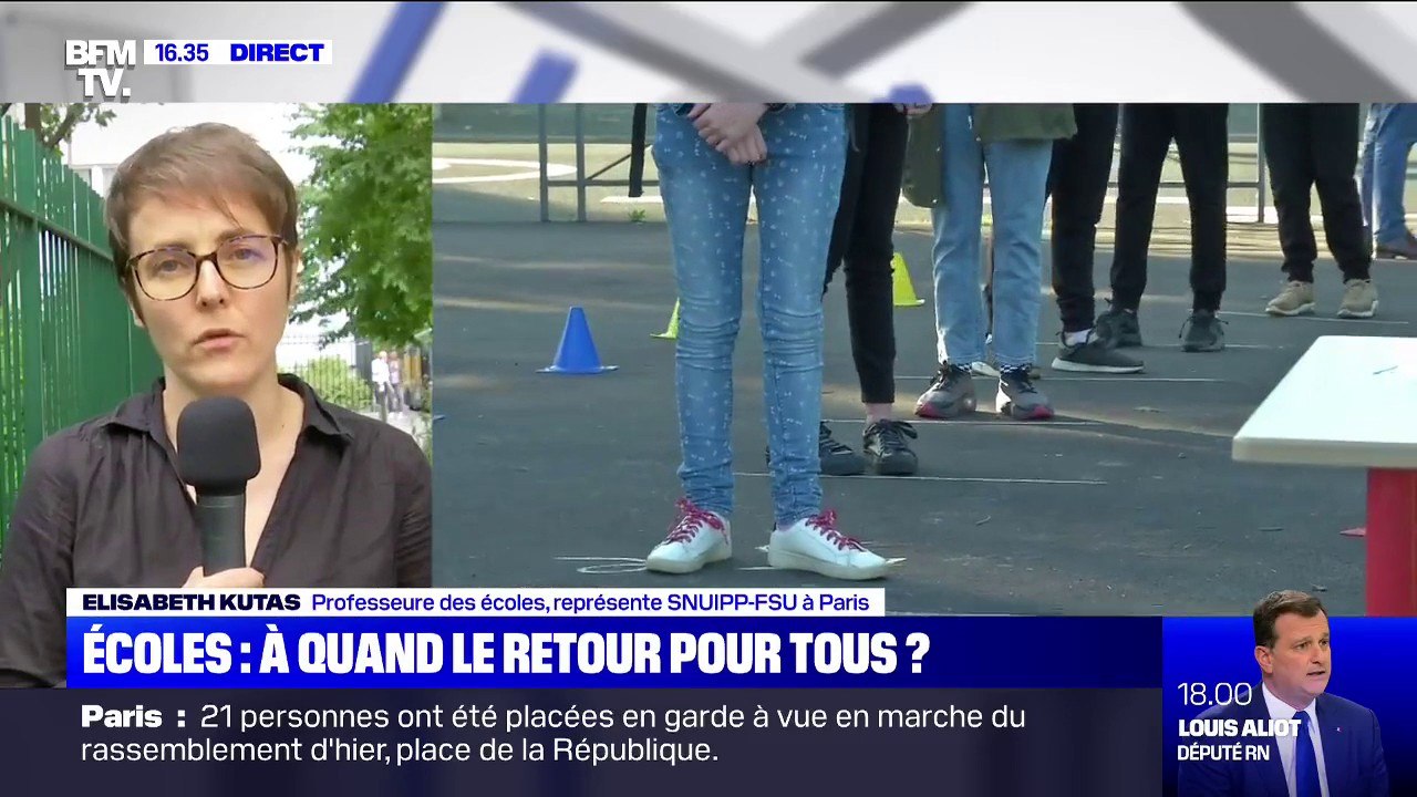 Elisabeth Kutas (SNUIPP-FSU): "Il va falloir qu'on ait un peu de temps pour organiser l'accueil" des élèves