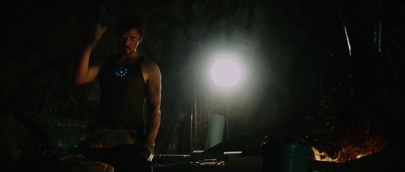 Tony Stark Builds Mark 1 - First Suit Up Scene  - Iron Man (2008) - Movie CLIP HD ( 1080 X 1080 60fps )